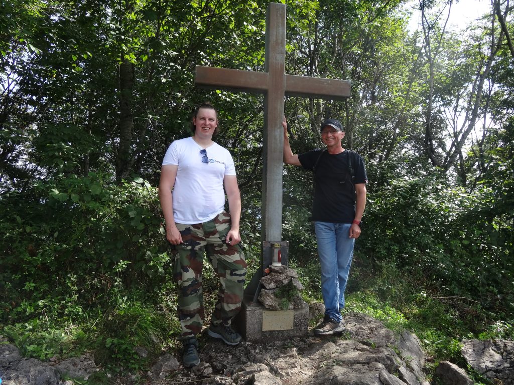 OE5LXR and OE5CBN on top of OE/OO0-083 "Hirschwaldstein" during european sota activity day 2020
