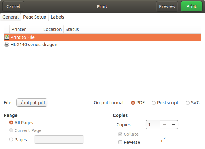 Print or export labels to PDF in gLabels