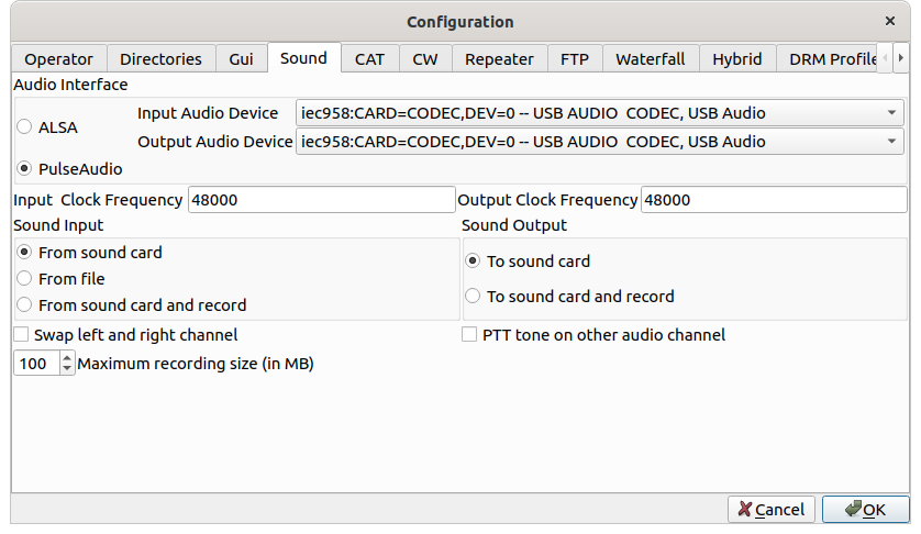 configure audio input device to decode sstv with qsstv